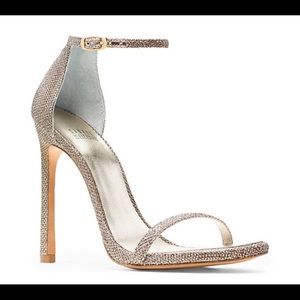 Stuart Weitzman Silver Nudist Sandal